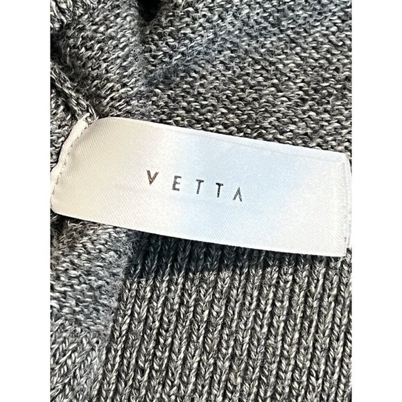 VETTA V-Neck Oversized Capsule Knit Cardigan 2-Way Grey Coastal Cottagecore XS - Picture 8 of 13